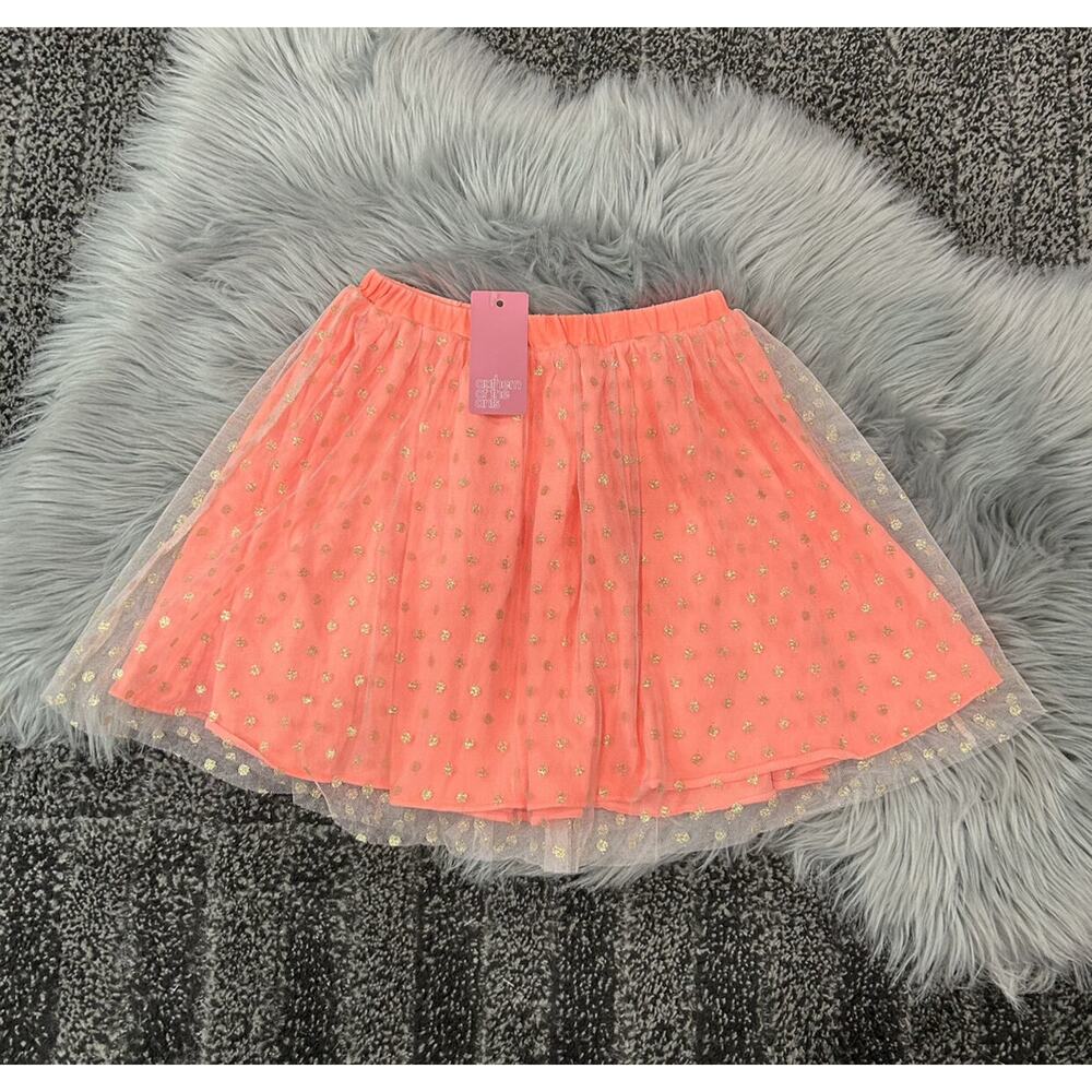 Anthem Of The Ants Girls Coral Skirt With Shimmer Top‎ Layer Skirt Sz 10